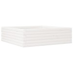 vidaXL Jardinieră de grădină, alb, 80x80x23 cm, lemn masiv de pin vidaXL Jardinieră de grădină, alb, 80x80x23 cm, lemn masiv de pin