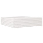 vidaXL Jardinieră de grădină, alb, 90x90x23 cm, lemn masiv de pin vidaXL Jardinieră de grădină, alb, 90x90x23 cm, lemn masiv de pin