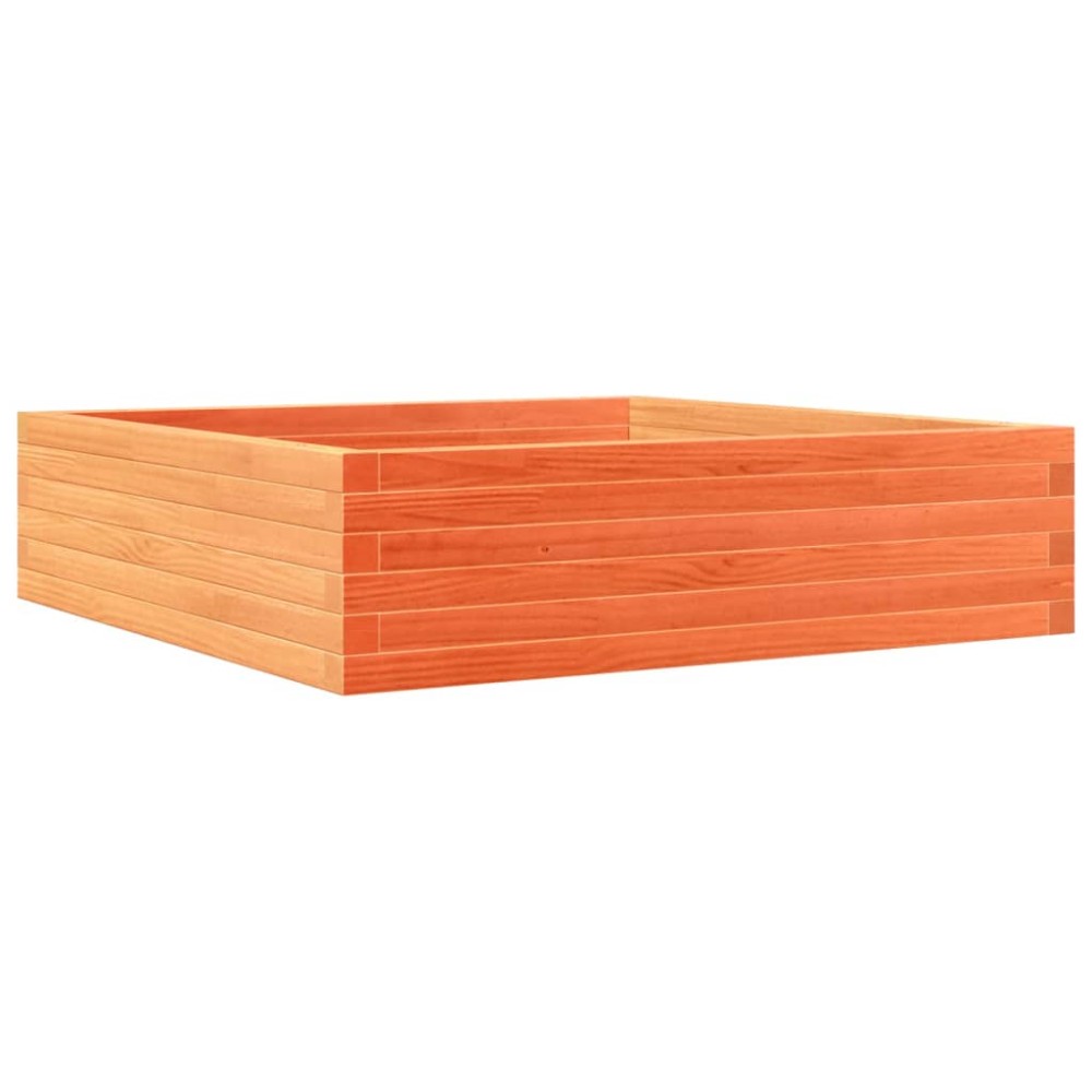 vidaXL Jardinieră de grădină, maro ceruit, 90x90x23 cm, lemn masiv pin