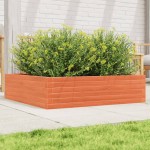 vidaXL Jardinieră de grădină, maro ceruit, 90x90x23 cm, lemn masiv pin vidaXL Jardinieră de grădină, maro ceruit, 90x90x23 cm, lemn masiv pin