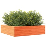 vidaXL Jardinieră de grădină, maro ceruit, 90x90x23 cm, lemn masiv pin vidaXL Jardinieră de grădină, maro ceruit, 90x90x23 cm, lemn masiv pin