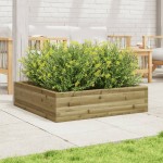 vidaXL Jardinieră de grădină, 90x90x23 cm, lemn de pin impregnat