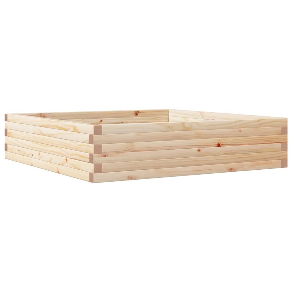 vidaXL Jardinieră de grădină, 100x100x23 cm, lemn masiv de pin