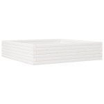 vidaXL Jardinieră de grădină, alb, 100x100x23 cm, lemn masiv de pin vidaXL Jardinieră de grădină, alb, 100x100x23 cm, lemn masiv de pin