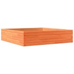 vidaXL Jardinieră de grădină, maro ceruit, 100x100x23cm lemn masiv pin