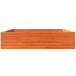 vidaXL Jardinieră de grădină, maro ceruit, 100x100x23cm lemn masiv pin