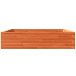 vidaXL Jardinieră de grădină, maro ceruit, 100x100x23cm lemn masiv pin