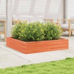 vidaXL Jardinieră grădină, maro ceruit, 110x110x23 cm, lemn masiv pin vidaXL Jardinieră grădină, maro ceruit, 110x110x23 cm, lemn masiv pin