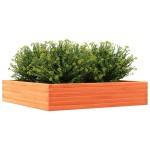 vidaXL Jardinieră grădină, maro ceruit, 110x110x23 cm, lemn masiv pin vidaXL Jardinieră grădină, maro ceruit, 110x110x23 cm, lemn masiv pin