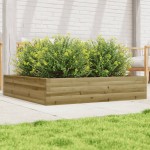 vidaXL Jardinieră de grădină, 110x110x23 cm, lemn de pin impregnat