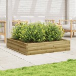 vidaXL Jardinieră de grădină, 110x110x23 cm, lemn de pin impregnat