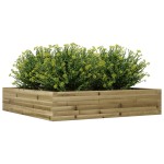 vidaXL Jardinieră de grădină, 110x110x23 cm, lemn de pin impregnat