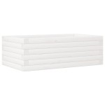 vidaXL Jardinieră de grădină, alb, 70x40x23 cm, lemn masiv de pin vidaXL Jardinieră de grădină, alb, 70x40x23 cm, lemn masiv de pin