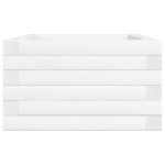 vidaXL Jardinieră de grădină, alb, 70x40x23 cm, lemn masiv de pin vidaXL Jardinieră de grădină, alb, 70x40x23 cm, lemn masiv de pin