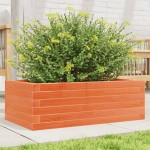 vidaXL Jardinieră de grădină, maro ceruit, 70x40x23 cm, lemn masiv pin
