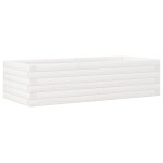 vidaXL Jardinieră de grădină, alb, 90x40x23 cm, lemn masiv de pin vidaXL Jardinieră de grădină, alb, 90x40x23 cm, lemn masiv de pin