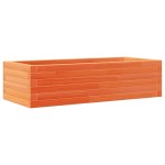 vidaXL Jardinieră de grădină, maro ceruit, 90x40x23 cm, lemn masiv pin vidaXL Jardinieră de grădină, maro ceruit, 90x40x23 cm, lemn masiv pin