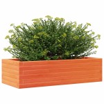 vidaXL Jardinieră de grădină, maro ceruit, 90x40x23 cm, lemn masiv pin vidaXL Jardinieră de grădină, maro ceruit, 90x40x23 cm, lemn masiv pin