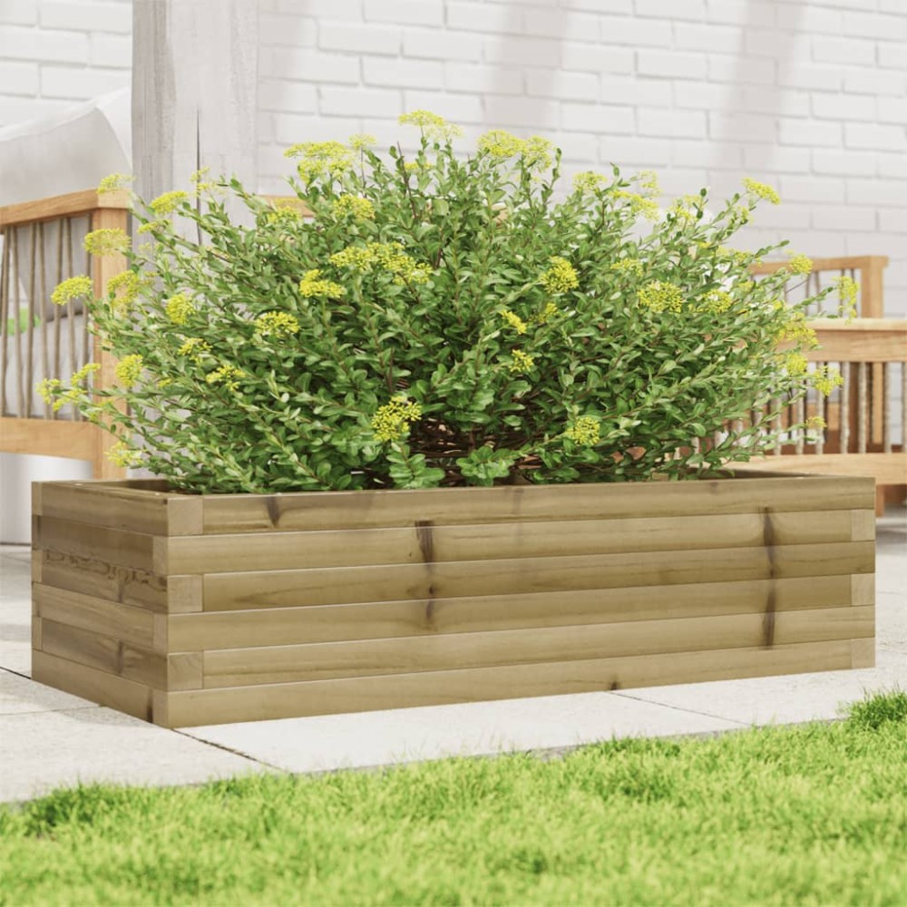 vidaXL Jardinieră de grădină, 90x40x23 cm, lemn de pin impregnat