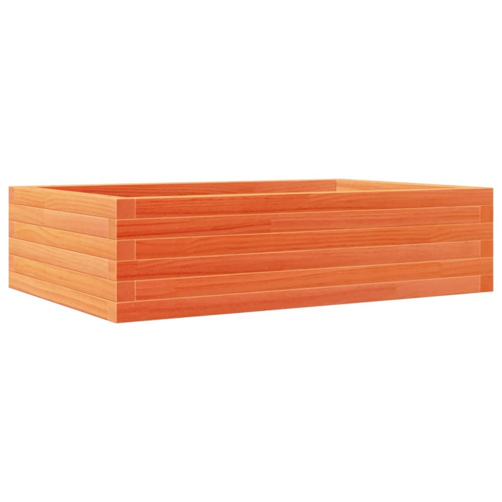 vidaXL Jardinieră de grădină, maro ceruit, 90x60x23 cm, lemn masiv pin