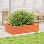 vidaXL Jardinieră de grădină, maro ceruit, 90x60x23 cm, lemn masiv pin vidaXL Jardinieră de grădină, maro ceruit, 90x60x23 cm, lemn masiv pin