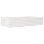 vidaXL Jardinieră de grădină, alb, 110x60x23 cm, lemn masiv de pin