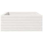 vidaXL Jardinieră de grădină, alb, 110x60x23 cm, lemn masiv de pin
