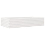 vidaXL Jardinieră de grădină, alb, 110x60x23 cm, lemn masiv de pin