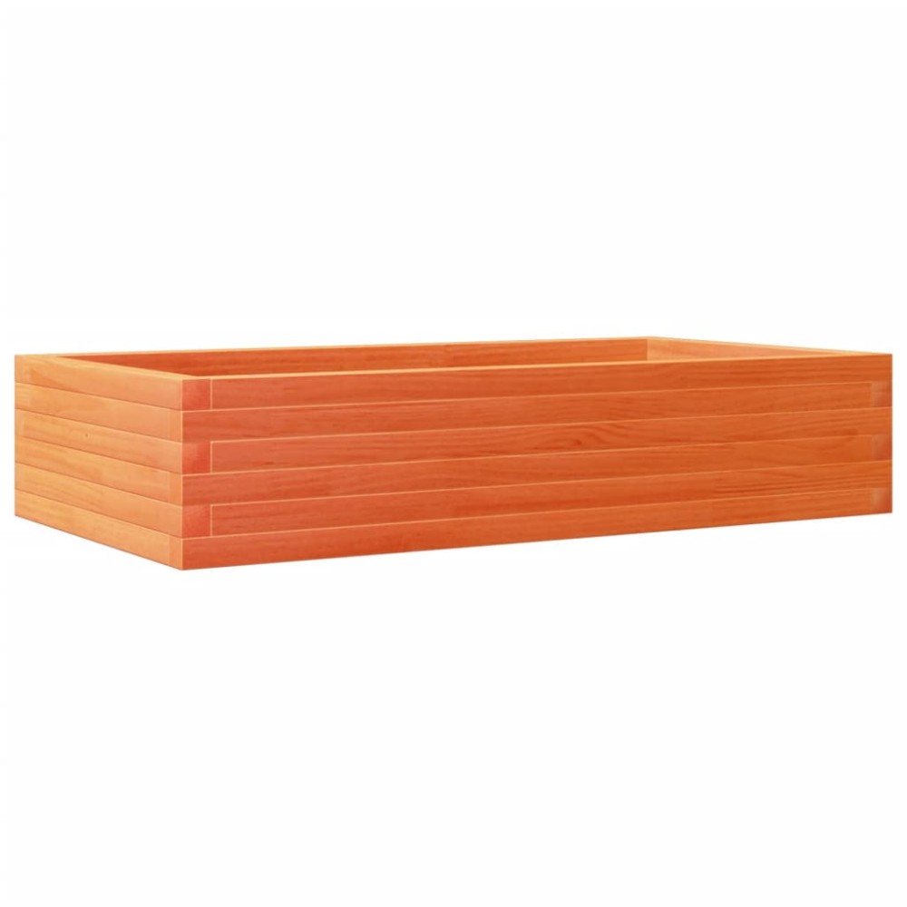 vidaXL Jardinieră de grădină, maro ceruit, 110x60x23cm, lemn masiv pin