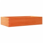 vidaXL Jardinieră de grădină, maro ceruit, 110x60x23cm, lemn masiv pin