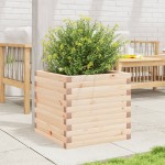vidaXL Jardinieră de grădină, 50x50x45,5 cm, lemn masiv de pin vidaXL Jardinieră de grădină, 50x50x45,5 cm, lemn masiv de pin
