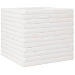 vidaXL Jardinieră de grădină, alb, 50x50x45,5 cm, lemn masiv de pin vidaXL Jardinieră de grădină, alb, 50x50x45,5 cm, lemn masiv de pin