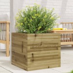 vidaXL Jardinieră de grădină, 50x50x45,5 cm, lemn de pin impregnat vidaXL Jardinieră de grădină, 50x50x45,5 cm, lemn de pin impregnat