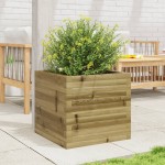 vidaXL Jardinieră de grădină, 50x50x45,5 cm, lemn de pin impregnat vidaXL Jardinieră de grădină, 50x50x45,5 cm, lemn de pin impregnat