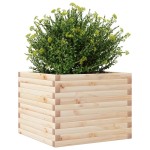 vidaXL Jardinieră de grădină, 60x60x45,5 cm, lemn masiv de pin vidaXL Jardinieră de grădină, 60x60x45,5 cm, lemn masiv de pin