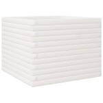 vidaXL Jardinieră de grădină, alb, 60x60x45,5 cm, lemn masiv de pin