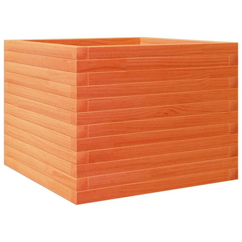 vidaXL Jardinieră grădină, maro ceruit, 60x60x45,5 cm, lemn masiv pin