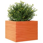 vidaXL Jardinieră grădină, maro ceruit, 60x60x45,5 cm, lemn masiv pin vidaXL Jardinieră grădină, maro ceruit, 60x60x45,5 cm, lemn masiv pin