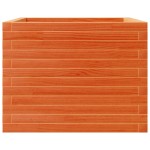 vidaXL Jardinieră grădină, maro ceruit, 60x60x45,5 cm, lemn masiv pin vidaXL Jardinieră grădină, maro ceruit, 60x60x45,5 cm, lemn masiv pin