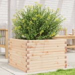 vidaXL Jardinieră de grădină, 70x70x45,5 cm, lemn masiv de pin vidaXL Jardinieră de grădină, 70x70x45,5 cm, lemn masiv de pin