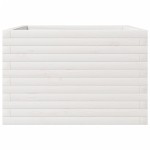 vidaXL Jardinieră de grădină, alb, 70x70x45,5 cm, lemn masiv de pin vidaXL Jardinieră de grădină, alb, 70x70x45,5 cm, lemn masiv de pin