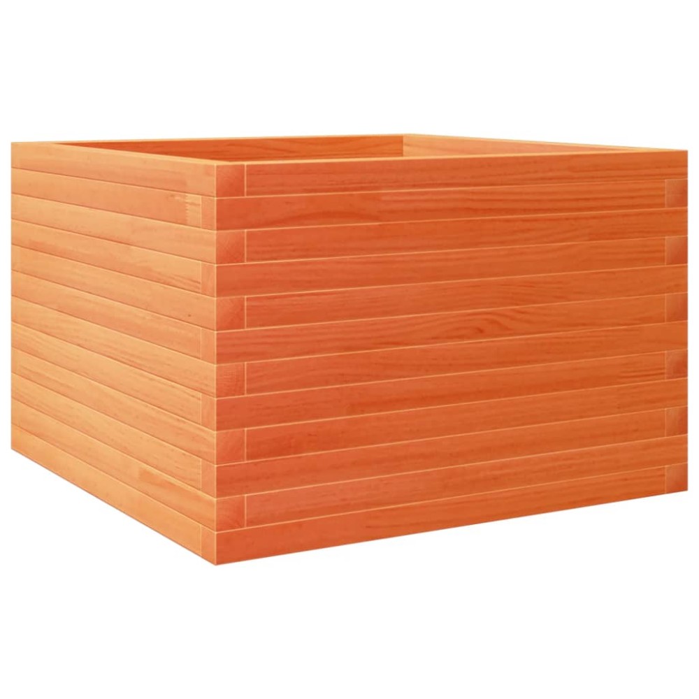 vidaXL Jardinieră grădină, maro ceruit, 70x70x45,5 cm, lemn masiv pin