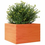 vidaXL Jardinieră grădină, maro ceruit, 70x70x45,5 cm, lemn masiv pin vidaXL Jardinieră grădină, maro ceruit, 70x70x45,5 cm, lemn masiv pin