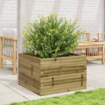 vidaXL Jardinieră de grădină, 70x70x45,5 cm, lemn de pin impregnat vidaXL Jardinieră de grădină, 70x70x45,5 cm, lemn de pin impregnat
