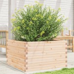 vidaXL Jardinieră de grădină, 80x80x45,5 cm, lemn masiv de pin vidaXL Jardinieră de grădină, 80x80x45,5 cm, lemn masiv de pin