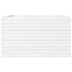 vidaXL Jardinieră de grădină, alb, 80x80x45,5 cm, lemn masiv de pin vidaXL Jardinieră de grădină, alb, 80x80x45,5 cm, lemn masiv de pin