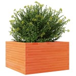 vidaXL Jardinieră grădină, maro ceruit, 80x80x45,5 cm, lemn masiv pin vidaXL Jardinieră grădină, maro ceruit, 80x80x45,5 cm, lemn masiv pin