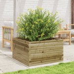 vidaXL Jardinieră de grădină, 80x80x45,5 cm, lemn de pin impregnat vidaXL Jardinieră de grădină, 80x80x45,5 cm, lemn de pin impregnat