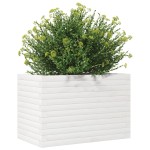 vidaXL Jardinieră de grădină, alb, 70x40x45,5 cm, lemn masiv de pin vidaXL Jardinieră de grădină, alb, 70x40x45,5 cm, lemn masiv de pin
