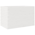 vidaXL Jardinieră de grădină, alb, 70x40x45,5 cm, lemn masiv de pin vidaXL Jardinieră de grădină, alb, 70x40x45,5 cm, lemn masiv de pin